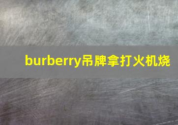 burberry吊牌拿打火机烧