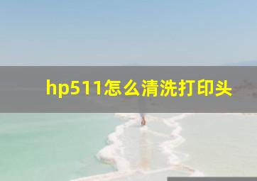 hp511怎么清洗打印头