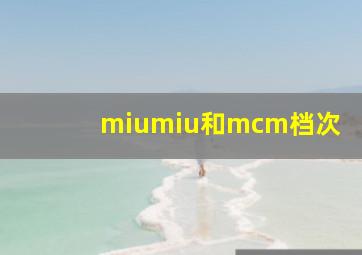 miumiu和mcm档次