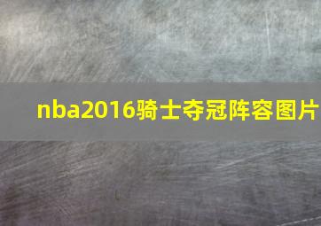 nba2016骑士夺冠阵容图片