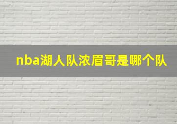 nba湖人队浓眉哥是哪个队