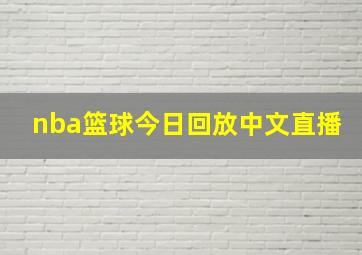 nba篮球今日回放中文直播