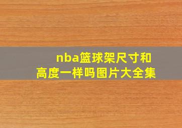 nba篮球架尺寸和高度一样吗图片大全集