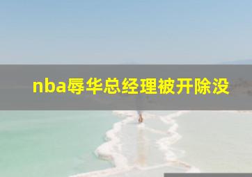 nba辱华总经理被开除没