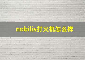 nobilis打火机怎么样