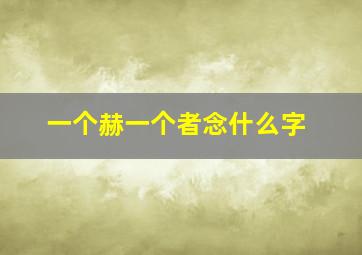 一个赫一个者念什么字