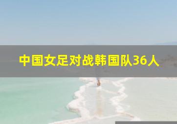 中国女足对战韩国队36人