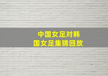 中国女足对韩国女足集锦回放