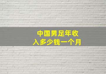 中国男足年收入多少钱一个月