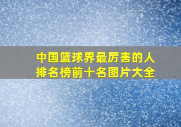 中国篮球界最厉害的人排名榜前十名图片大全