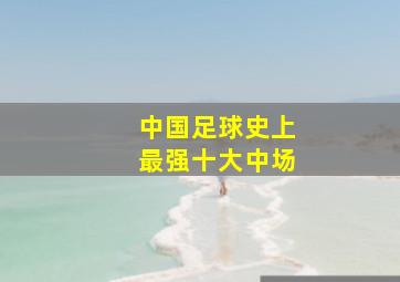 中国足球史上最强十大中场