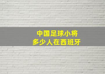 中国足球小将多少人在西班牙