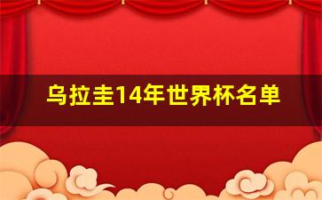 乌拉圭14年世界杯名单