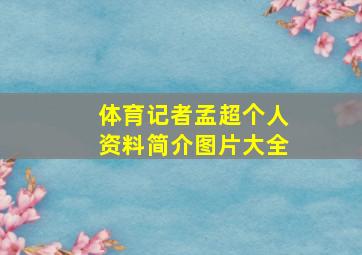 体育记者孟超个人资料简介图片大全