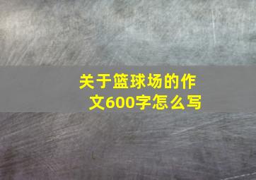 关于篮球场的作文600字怎么写