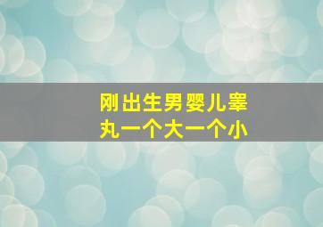 刚出生男婴儿睾丸一个大一个小