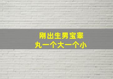 刚出生男宝睾丸一个大一个小