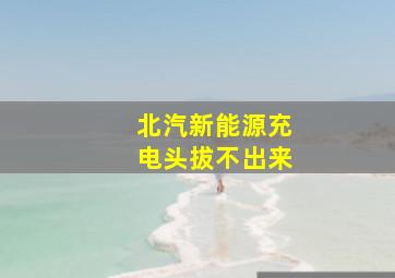 北汽新能源充电头拔不出来