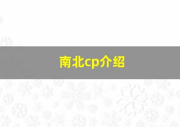 南北cp介绍