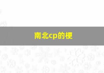 南北cp的梗