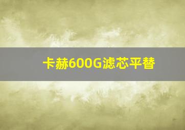 卡赫600G滤芯平替