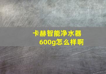 卡赫智能净水器600g怎么样啊