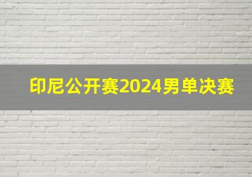 印尼公开赛2024男单决赛