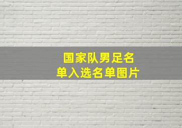 国家队男足名单入选名单图片