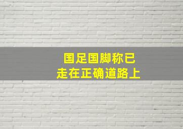 国足国脚称已走在正确道路上