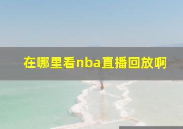 在哪里看nba直播回放啊