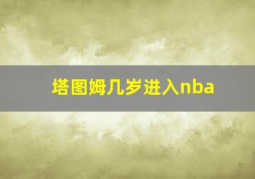 塔图姆几岁进入nba