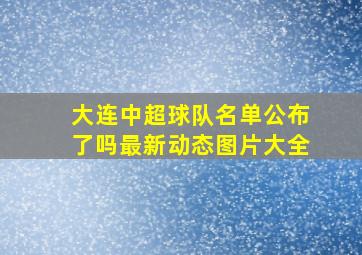 大连中超球队名单公布了吗最新动态图片大全