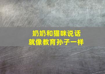 奶奶和猫咪说话就像教育孙子一样