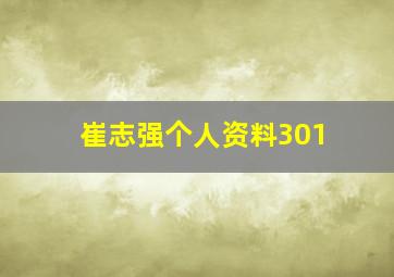 崔志强个人资料301