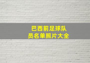 巴西前足球队员名单照片大全