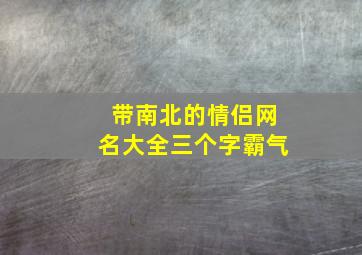 带南北的情侣网名大全三个字霸气