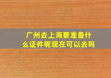 广州去上海要准备什么证件呢现在可以去吗