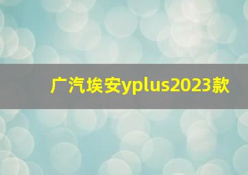 广汽埃安yplus2023款