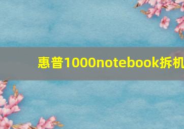 惠普1000notebook拆机