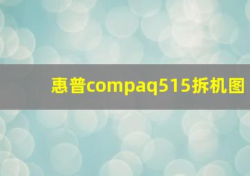 惠普compaq515拆机图