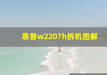 惠普w2207h拆机图解