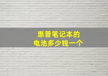 惠普笔记本的电池多少钱一个