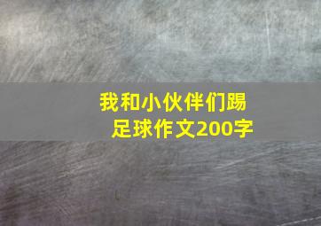 我和小伙伴们踢足球作文200字