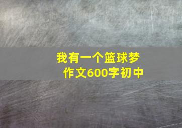 我有一个篮球梦作文600字初中