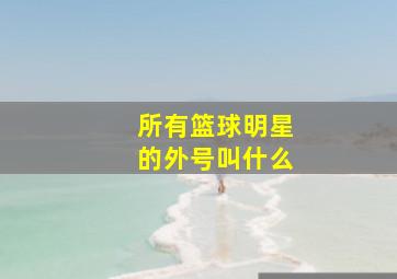 所有篮球明星的外号叫什么