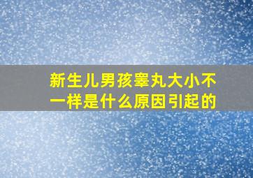 新生儿男孩睾丸大小不一样是什么原因引起的