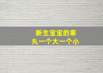 新生宝宝的睾丸一个大一个小