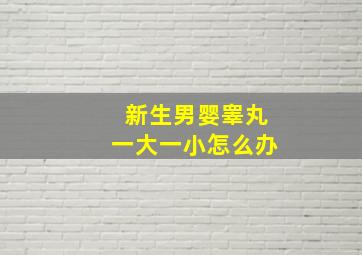 新生男婴睾丸一大一小怎么办