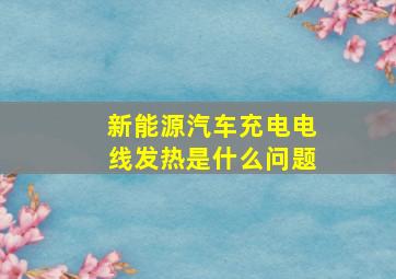 新能源汽车充电电线发热是什么问题