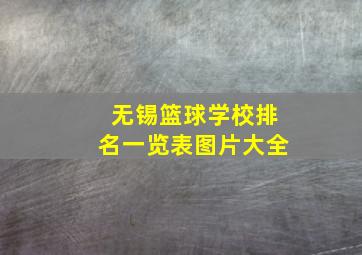 无锡篮球学校排名一览表图片大全